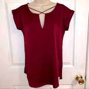 Express Satin Cross Front Gramercy Tee
